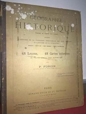 Imagen del vendedor de GEOGRAPHIE HISTORIQUE 48 LEONS 48 CARTES.GEOGRAFIA HISTORICA.AO 1888.MAPAS A COLOR.EN FRANCES. a la venta por Lauso Books