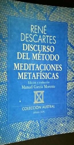 Bild des Verkufers fr RENE DESCARTES DISCURSO DEL MTODO MEDITACIONES METAFSICAS zum Verkauf von Lauso Books