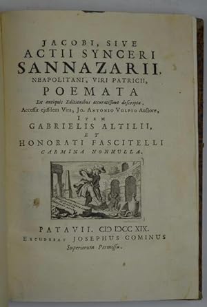 Poemata. Ex antiquis Editionibus accuratissime descripta. Accessit ejusdem Vita, Jo. Antonio Vulp...