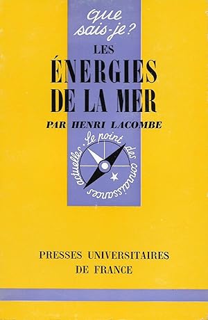 Energies de la mer (Les), "Que Sais-Je ?" n°431