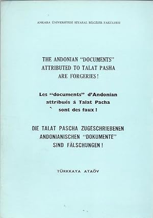 Immagine del venditore per The Andonian "Documents" Attributed to Talat Pasha Are Forgeries venduto da San Francisco Book Company