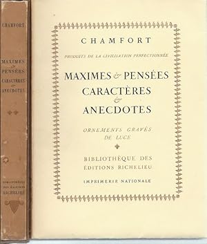 Maximes et Pensées, Caractères et Anecdotes (Ornements gravés de luce) (Deux Tomes / Two Volumes)