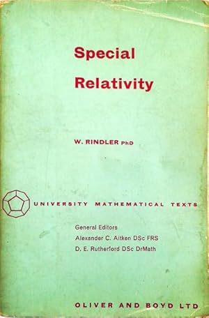 Imagen del vendedor de SPECIAL RELATIVITY. a la venta por Livraria Castro e Silva