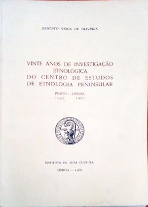 Seller image for VINTE ANOS DE INVESTIGAO ETNOLGICA DO CENTRO DE ESTUDOS DE ETNOLOGIA PENINSULAR. for sale by Livraria Castro e Silva