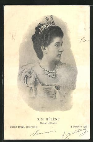 Cartolina S. M. Hélène, Reine d`Italie