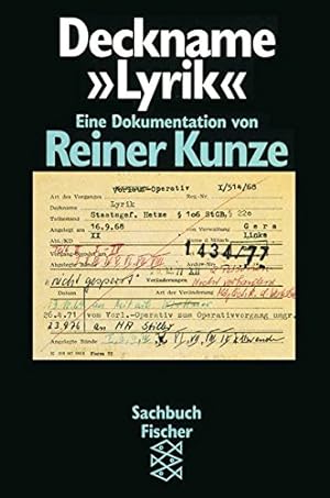 Seller image for Deckname Lyrik : Eine Dokumentation for sale by Antiquariat Buchhandel Daniel Viertel