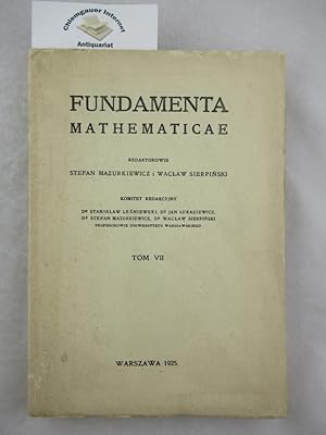 Image du vendeur pour Fundamenta Mathematicae. Tom VII . mis en vente par Chiemgauer Internet Antiquariat GbR