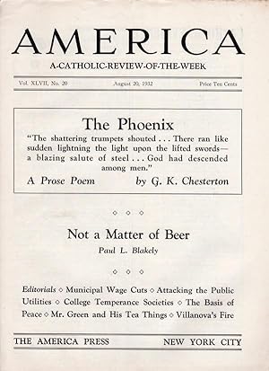 AMERICA: A-CATHOLIC-REVIEW-OF-THE-WEEK, VOL. XLVII, NO. 20, AUGUST 20, 1932