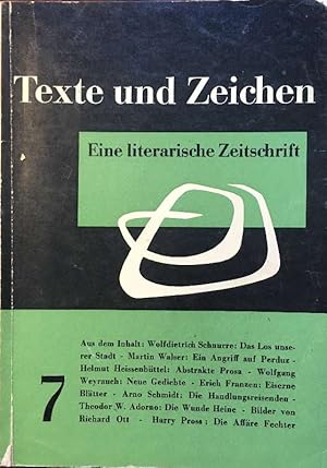 TEXTE UND ZEICHEN. Eine literarische Zeitschrift. Hrsg. von Alfred Andersch. Jg. 2, Heft 3 = Heft...