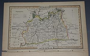 ORIGINAL ENGRAVED ANTIQUE MAP OF SURREY