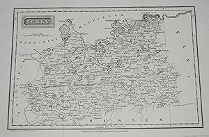 Seller image for ORIGINAL ENGRAVED ANTIQUE MAP OF SURREY for sale by PROCTOR / THE ANTIQUE MAP & BOOKSHOP