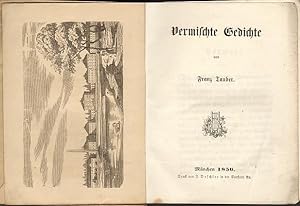 Bild des Verkufers fr Vermischte Gedichte. zum Verkauf von Antiquariat A. Suelzen