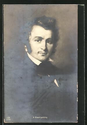 Künstler-Ansichtskarte Portrait des Komponisten G. Albert Lortzing