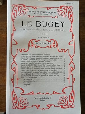 Le Bugey Société scientifique historique et littéraire 1998 - Plusieurs auteurs - 87e année 85e f...