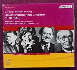 Bild des Verkufers fr Deutschsprachige Literatur 1918-1933 (2 CD) zum Verkauf von ANTIQUARIAT H. EPPLER