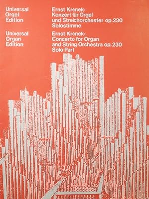 Imagen del vendedor de Konzert fur Orgel und Streichinstrumente, Op.230, Solostimme (Solo Organ Part) a la venta por Austin Sherlaw-Johnson, Secondhand Music