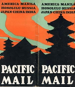 Bild des Verkufers fr PACIFIC MAIL: AMERICA, MANILA, HONOLULU, RUSSIA, JAPAN, CHINA, INDIA. AROUND THE WORLD BY THE PACIFIC MAIL STEAMSHIP CO. (OPERATING THE LARGEST STEAMERS ON THE PACIFIC) zum Verkauf von BUCKINGHAM BOOKS, ABAA, ILAB, IOBA