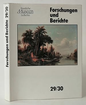 Bild des Verkufers fr Forschungen und Berichte 29/30. Mit zahlr. Abb. zum Verkauf von Der Buchfreund