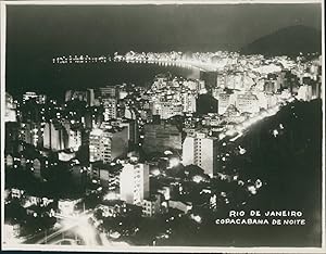Brésil, Brasil, Rio de Janeiro, Copacabana de noite
