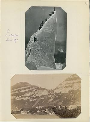 Suisse, Alpes Suisses, l'ascension d'un pic et vue sur la vallée et les massifs montagneux