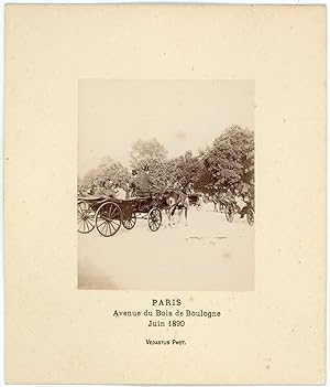 France, Paris, Au bois de Boulogne, juin 1890
