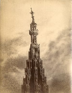 France, Strasbourg, la cathédrale Notre-Dame, la flèche