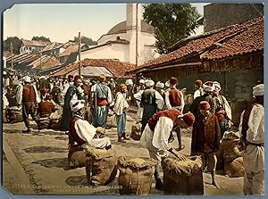 Bosnien. Sarajevo Szenen vom alten Marktplatz Getredeverkauf.