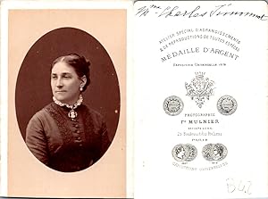 CDV Mulnier, Paris, Femme nommée Madame Charles Simonnot, circa 1880