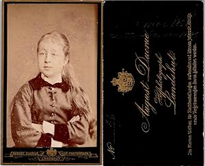 CDV August Ducrue, Landshut, Petite fille de 12 ans nommée Amélie, 1880