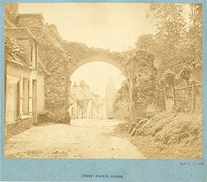 Achille Quinet, France, étude d'après nature, rue de village