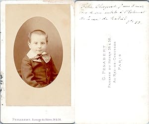 CDV Penabert, Paris, Petit garçon de 7 ans nommé Félix Choquet, 1883