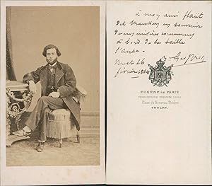 Eugène, Toulon, Homme brun en pose, 1864