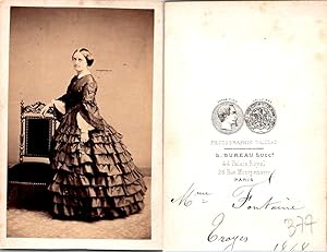 CDV Bureau, Paris, Femme nommée Madame Fontaine, circa 1868