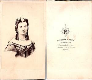 CDV Neurdein, Paris, Portrait de jeune femme, circa 1860