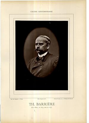 Bild des Verkufers fr Goupil, portrait de Th. Barrire zum Verkauf von photovintagefrance