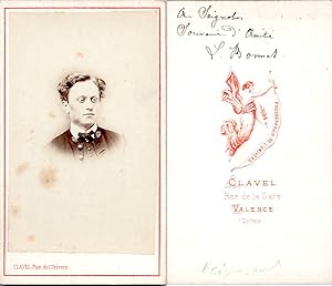 CDV Clavel, Valence, Jeune homme nommé L. Bonnet, 1870