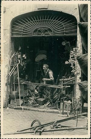 Italie, Rome, Artisan, ca.1952, Vintage silver print