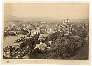 Suisse, Thoune, Thun, vue panoramique de la ville