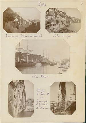 Portugal, Porto, jardin du Palacio, le quai, Rio Douro, pont Dom-Luís