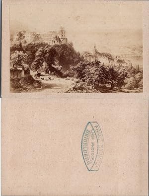 Allemagne, Deutschland, Heidelberg, le château, d'après une gravure, circa 1860