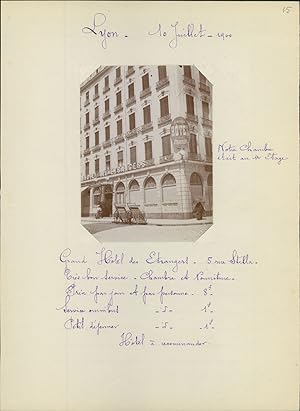 France, Lyon, le grand hôtel des étrangers 5 rue Stella