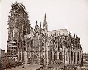 Allemagne, Cologne, la cathédrale en construction