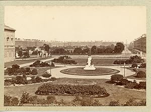 Irlande, Dublin, Le Square Merrion, ca.1890, vintage albumen print