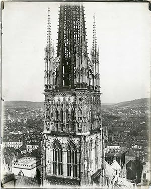 France, Rouen, la cathédrale Notre-Dame, la flèche