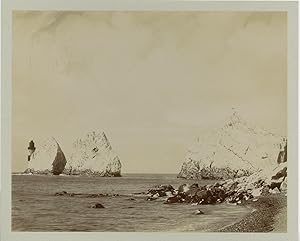 Great Britain, Isle of Wight, The Needles Rocks and lighthouse, phare