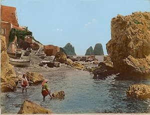 Italie, Isola di Capri, Marina Piccola coi Faraglioni