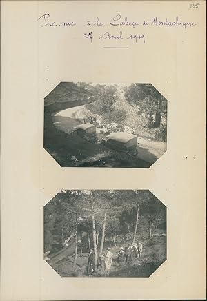 Portugal, Cabeço de Montachique, pic-nic le 27 avril 1919