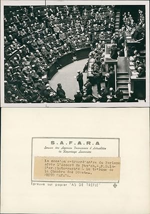 Paris, Edouard Daladier à la Chambre des députés