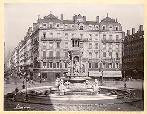 France, Lyon, la place des Jacobins, la fontaine