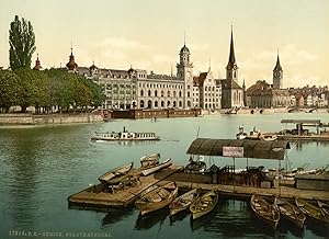 Zürich. Hauptpost und Stadthaus.